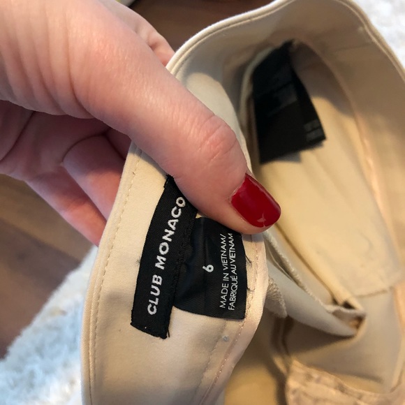 ✨Club Monaco✨ Beige Trouser Pant Size 6 - Picture 6 of 8